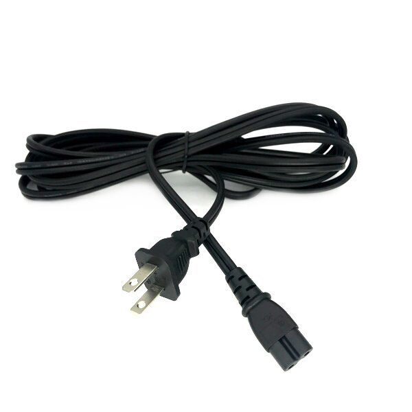 10 Ft 2 Prong Figure 8 AC power cord for VHS CD DVD Disc Player Boombox Blueray