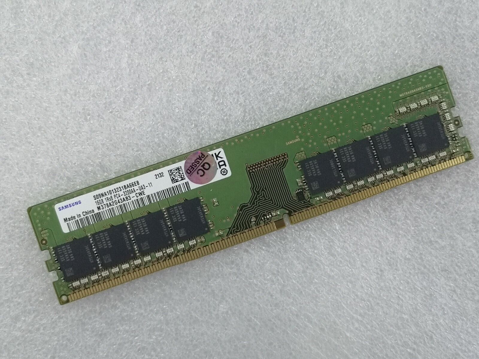 Samsung 16GB Desktop RAM DDR4 3200MHz 1Rx8 PC4-3200AA-UA3-11 M378A2G43AB3-CWE