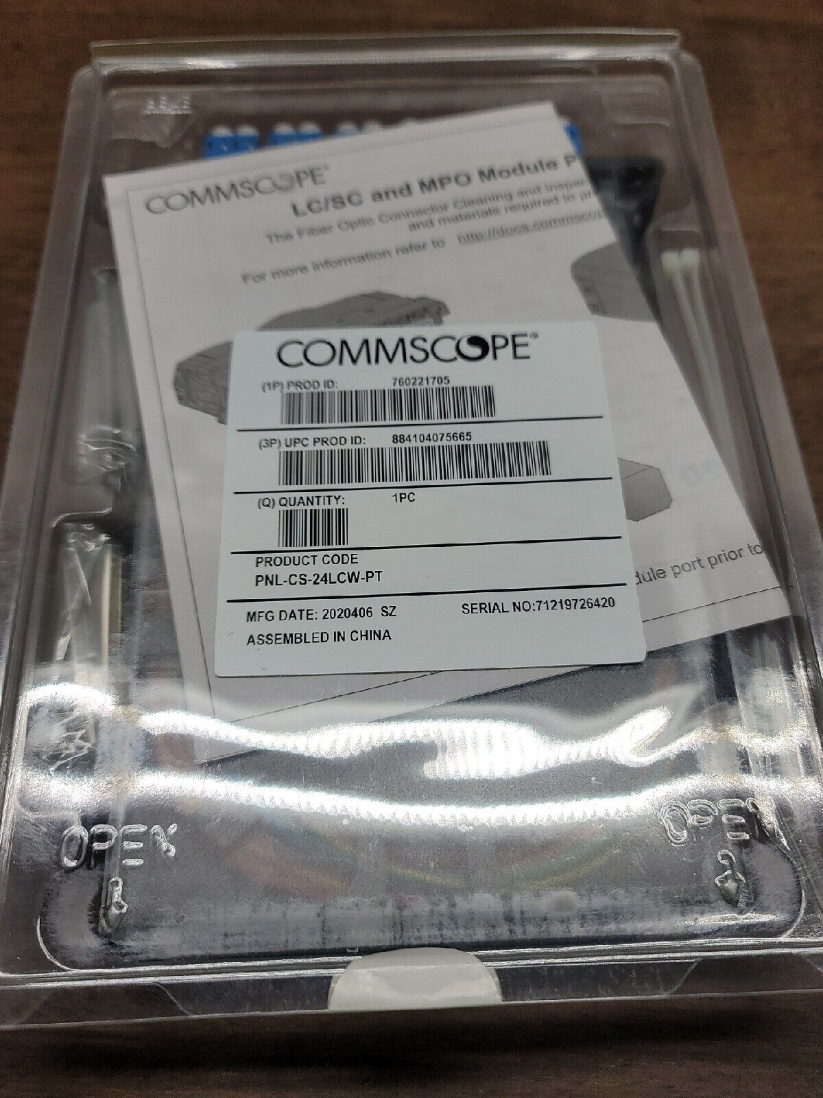  NEW SEALED COMMSCOPE PNL-CS-24LCW-PT 760221705 Splicing cassette