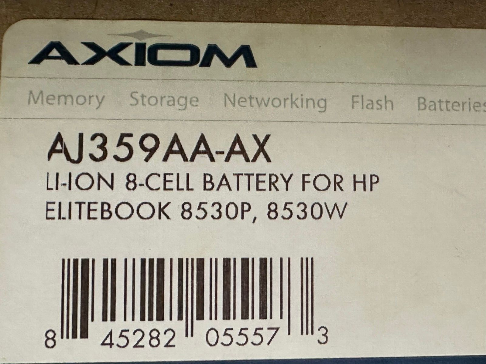 Axiom Lithium Ion Battery AJ359AA-AX - Li-ION 8-Cell Battery For HP