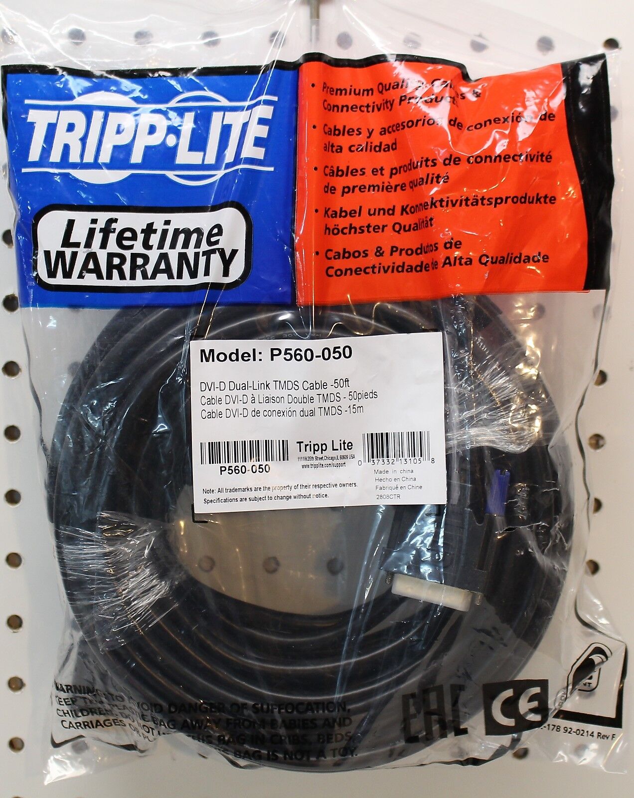 Tripp Lite DVI-D Dual-Link TMDS Cable 50ft  P560-050 New