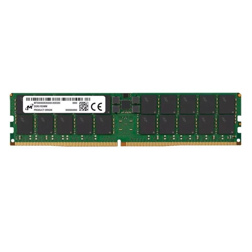Micron 4800Mhz 64GB RAM DDR5 RDIMM 2Rx4 PC5-4800B REG ECC Sever Memory