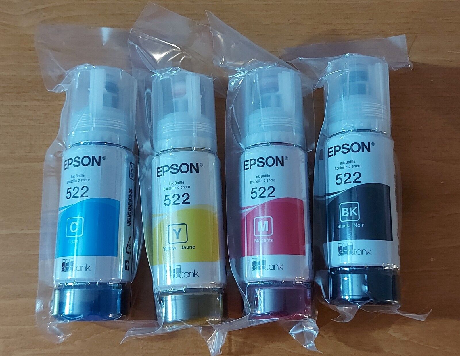 New set of Genuine Epson EcoTank  bottles. All sealed 