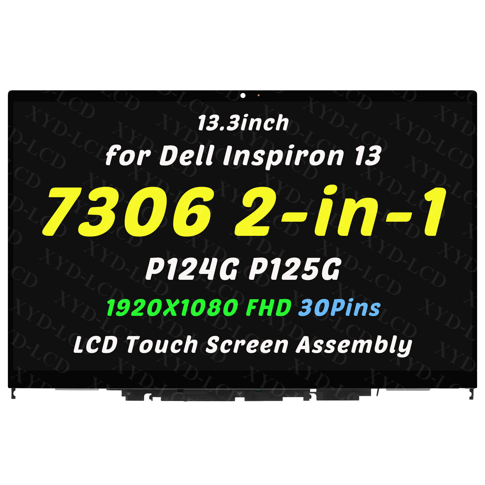 13.3in LCD Touch Screen Assembly FHD for Dell Inspiron 13 7306 2n1 0VM8JR RDVF3