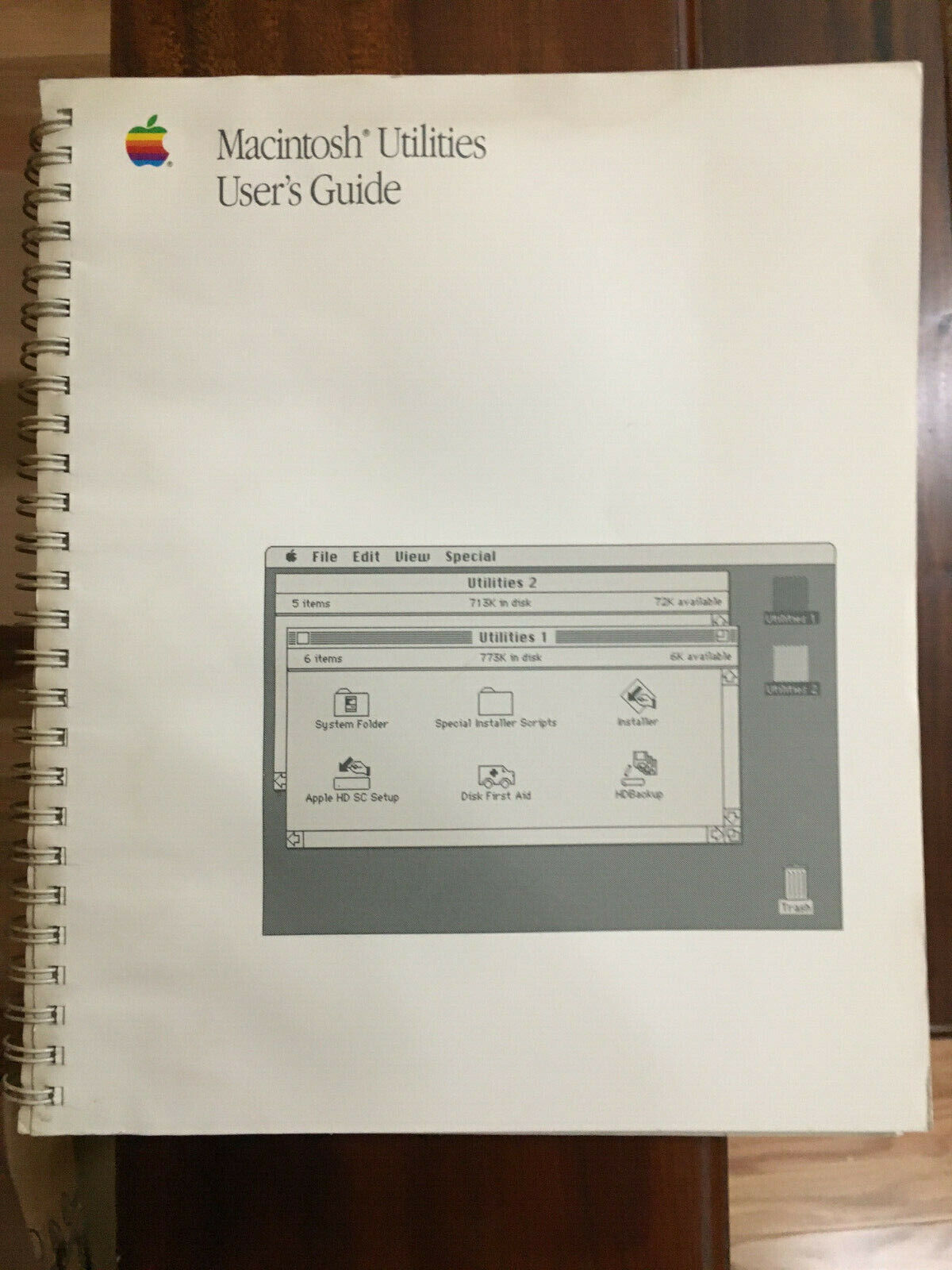 Macintosh Utilities User's Guide  170 page book  © 1988  Antique