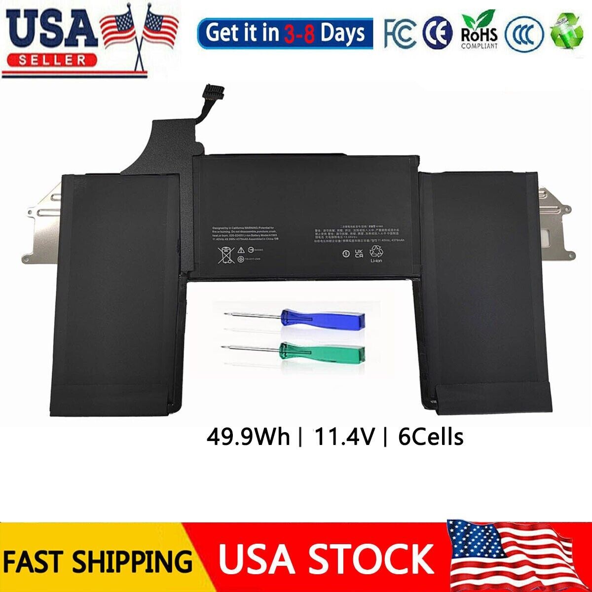 A1965 A1932 A2179 Battery For MacBook Air 13 Inch Retina Early 2018 2019 2020