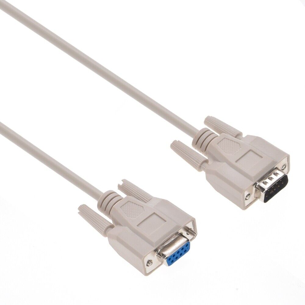 DB9 RS232 Male to Female Serial Port Extension Cable Cord 3ft/6ft/10ft/15ft/25ft