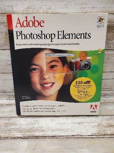 Adobe Photoshop Elements 1.0 - Unopened Original Box Vintage