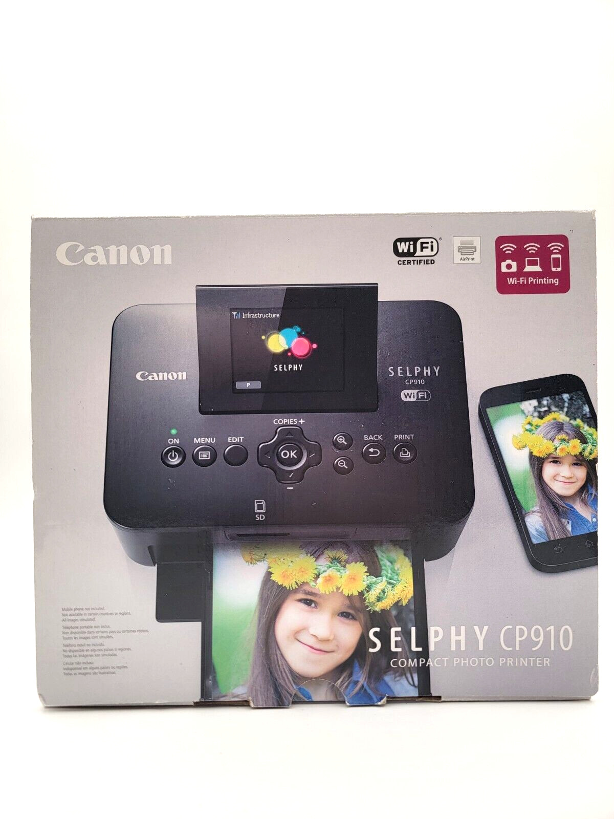 Canon SELPHY CP910 Digital Photo Compact Photo Printer - Black - NEW OPEN BOX