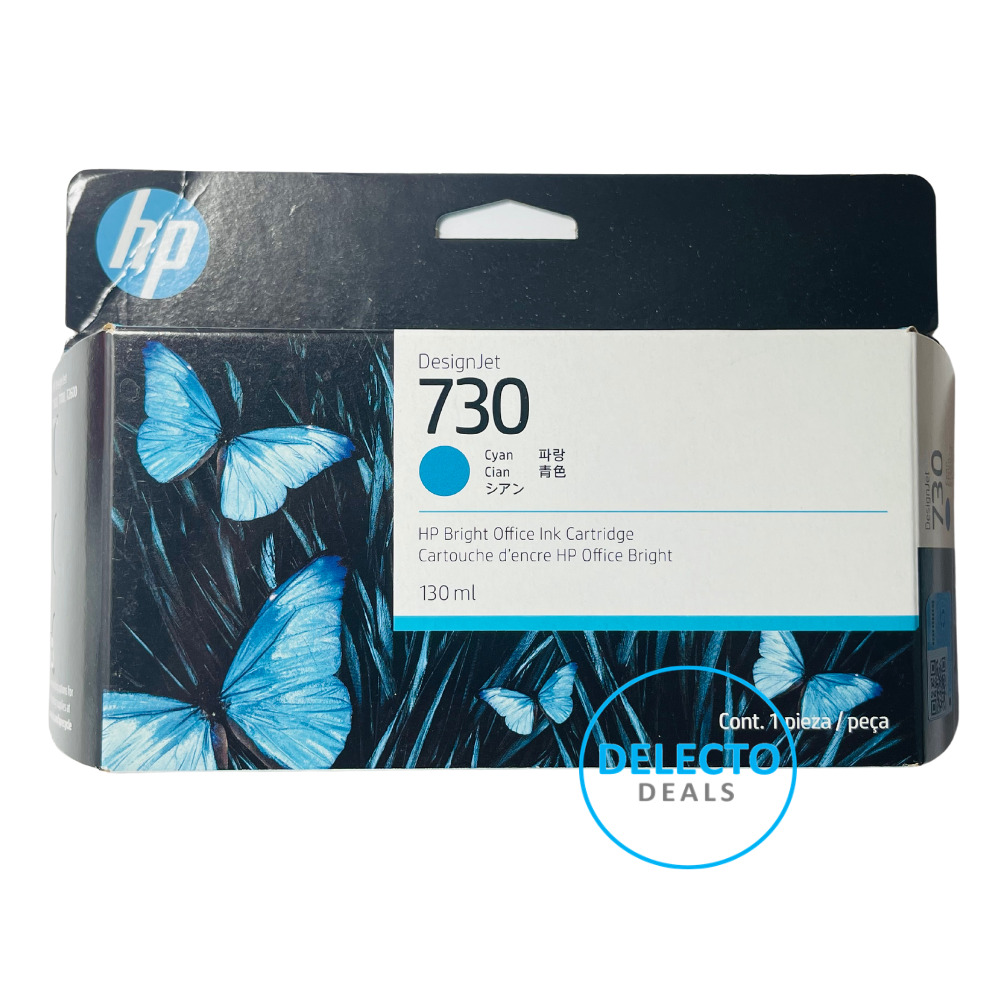 GENUINE HP 730 Cyan Ink Cartridge 130-ml DesignJet (P2V62A) SEALED BOX 2025