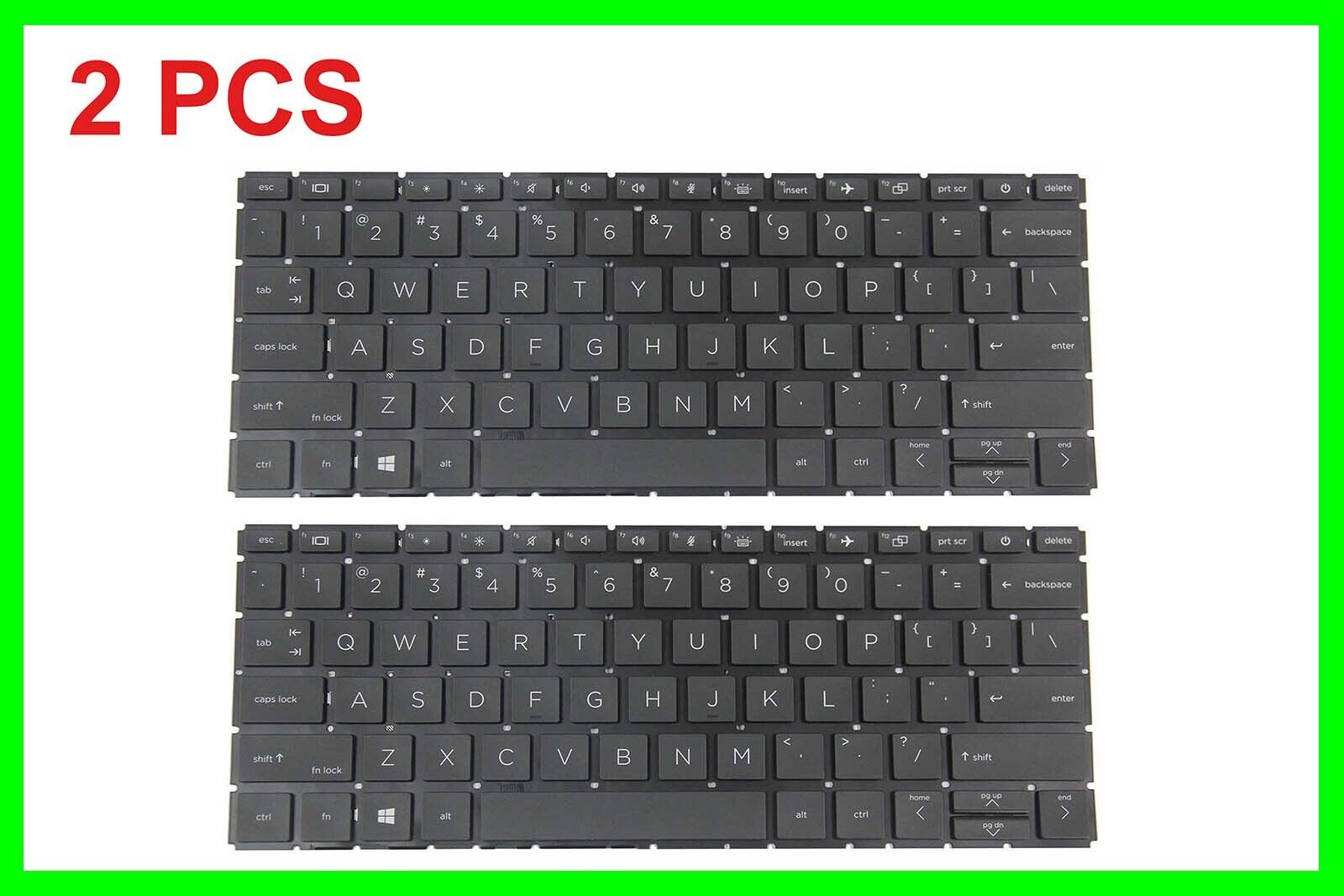 2pcs US Keyboard for HP EliteBook 830 G7, 830 G8, 835 G7 Laptop Backlit