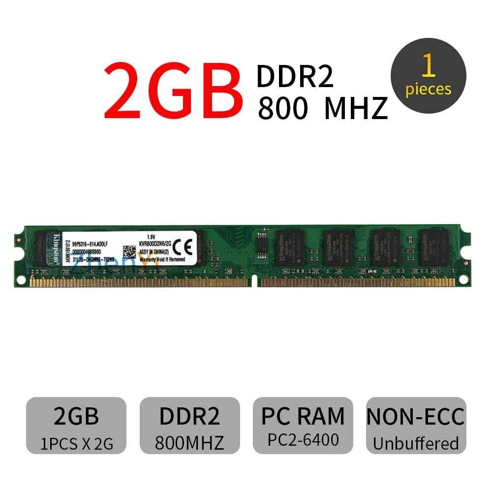 Original Kingston 20GB 16GB 8GB 4GB 2GB DDR2 800MHz PC2-6400U Desktop RAM LOT WU