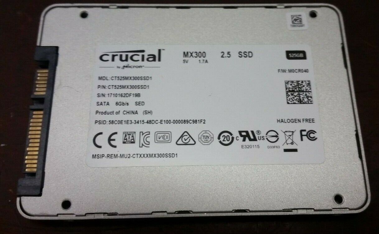 Crucial MX300 SSD 525GB SATA III 2.5 Solid State Drive CT525MX300SSD1