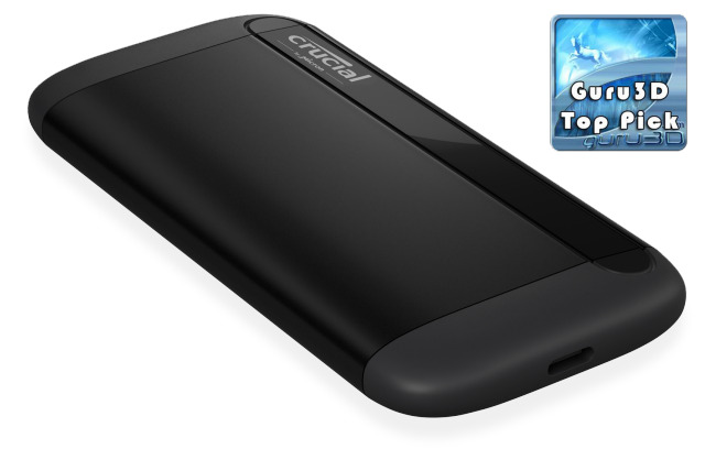 Crucial X8 2TB External Portable SSD ~1050MB/s USB3.2 USB-C USB3.0 USB-A Durable