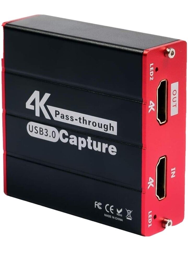 Mirabox USB3.0 4K HDMI Video Capture Card, 1080P 60FPS HD Game Capture Device...