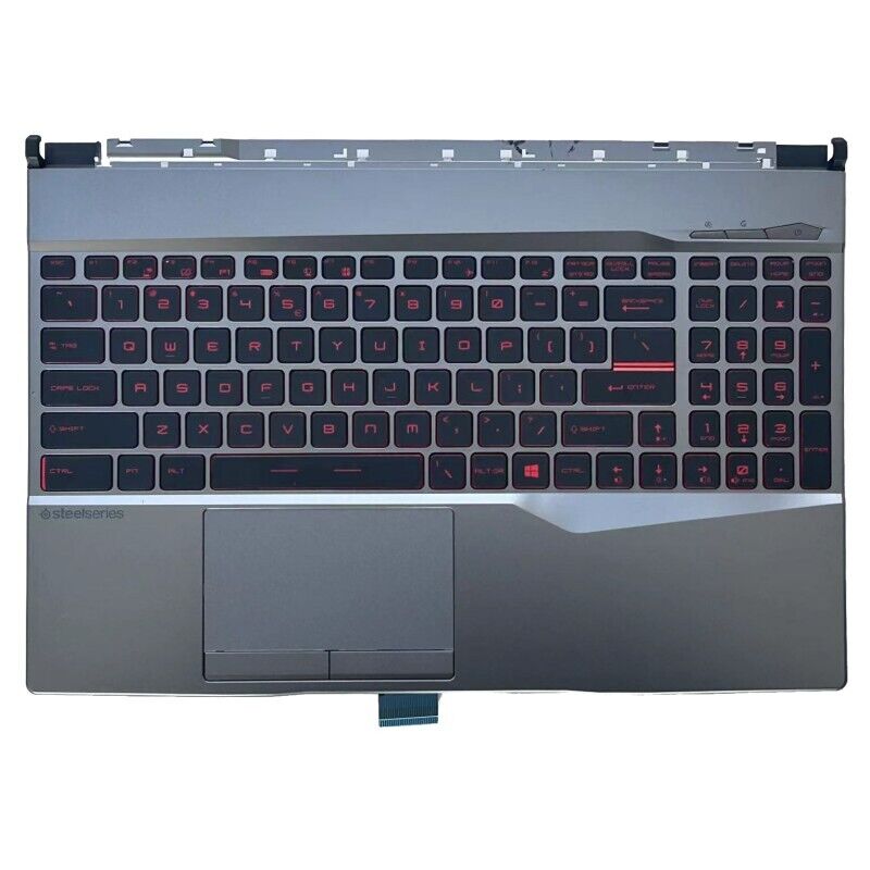 New For MSI GP65 MS-16U5 MS-16U7 Upper Case Palmrest Cover Red Backlit Keyboard