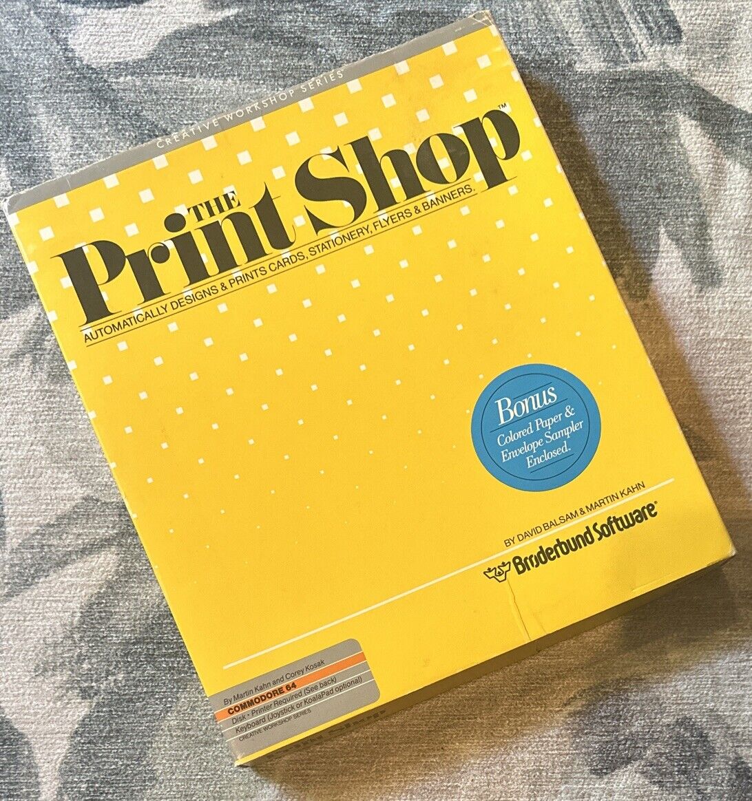 The Print Shop Broderbund Print Shop for Commodore 64