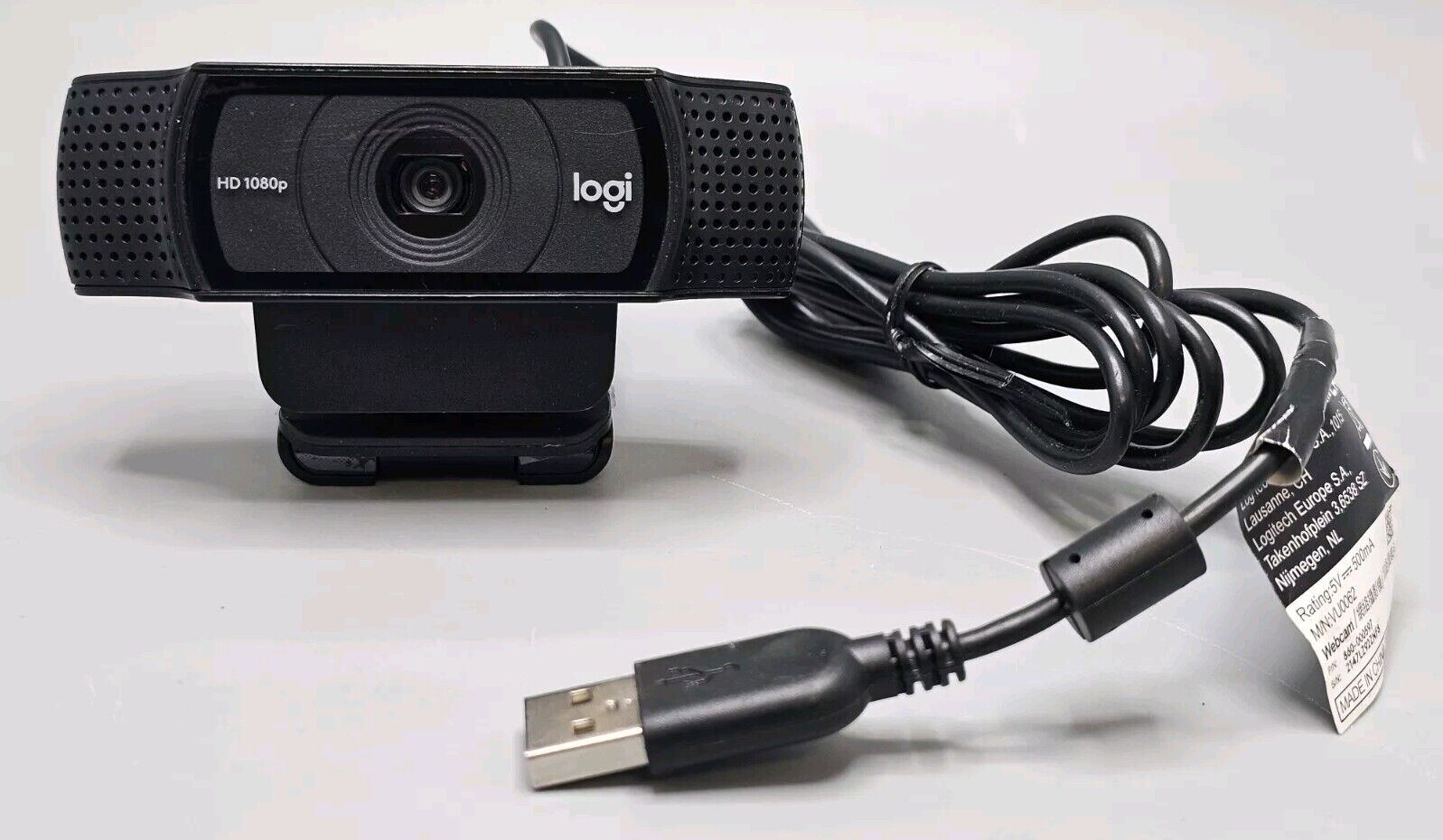 Logitech Logi HD 1080p USB Webcam Black VU0062 Excellent Working Shape SHIPSFREE