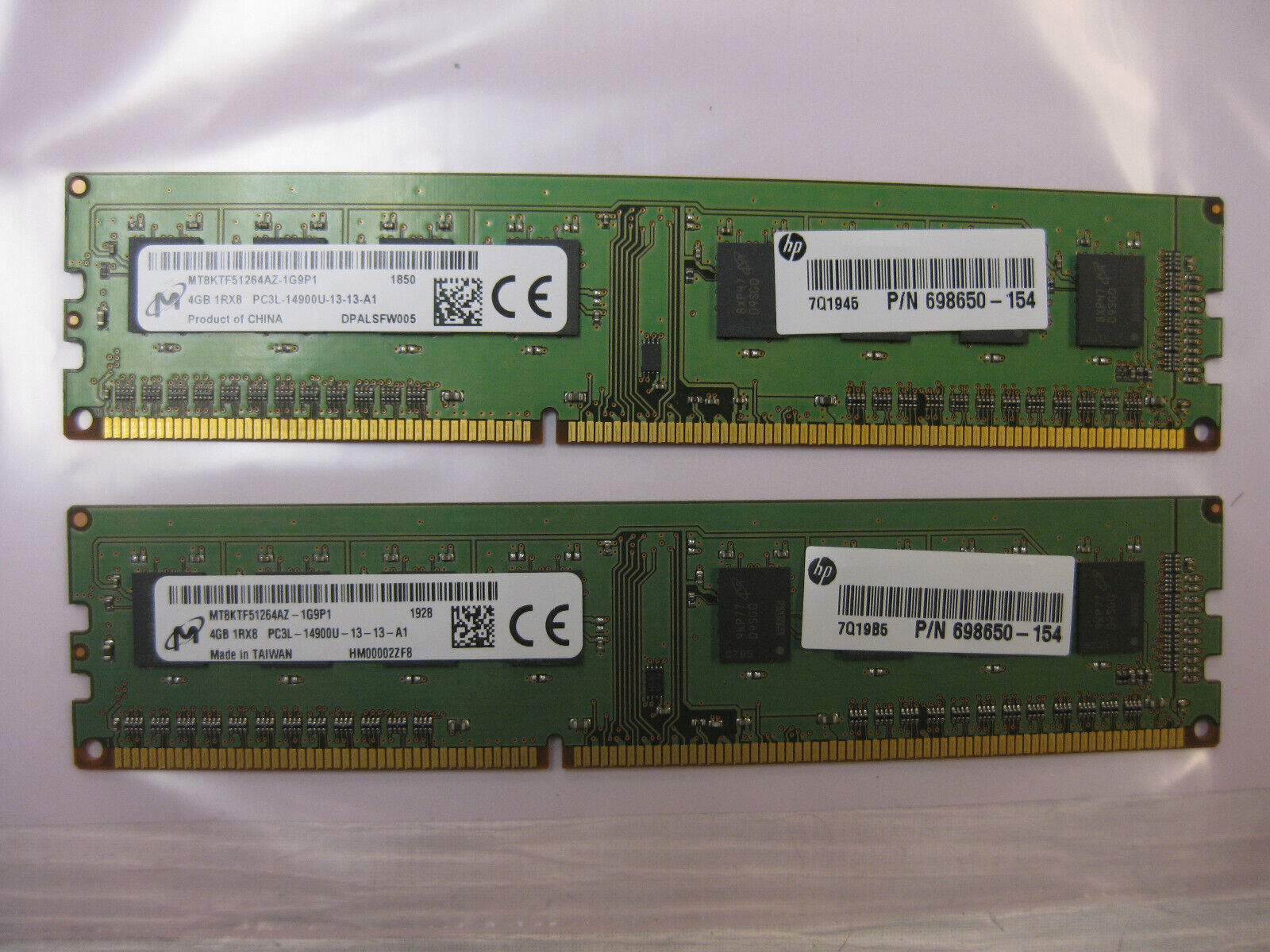 Kit of 8GB (2x4GB) Micron MT8KTF51264AZ-1G9P1 PC3L-14900 1866MHz RIDIMM RAM DDR4