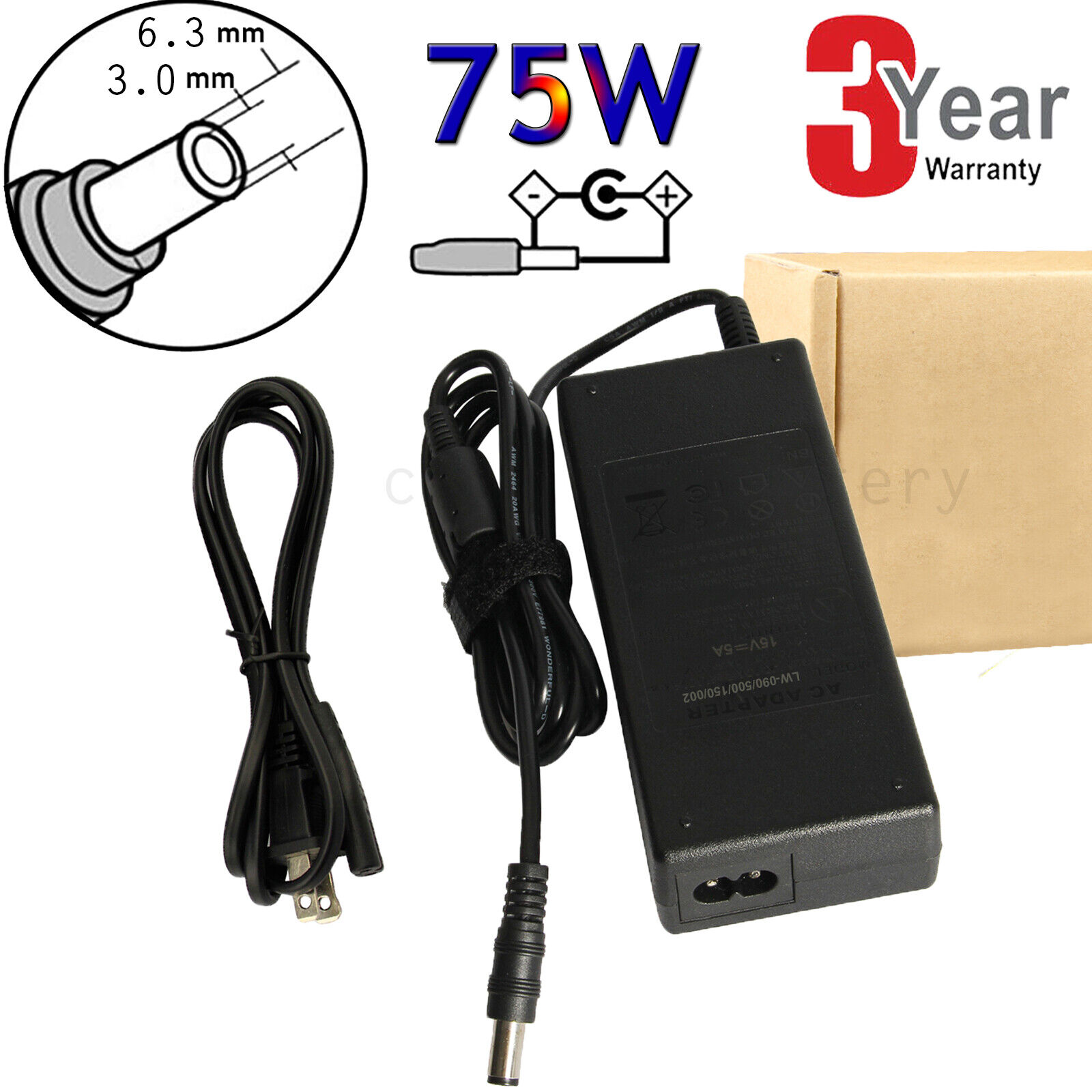 15V 5A AC Adapter Charger Power Supply For Toshiba Tecra A6 A7 A8 A9 A10