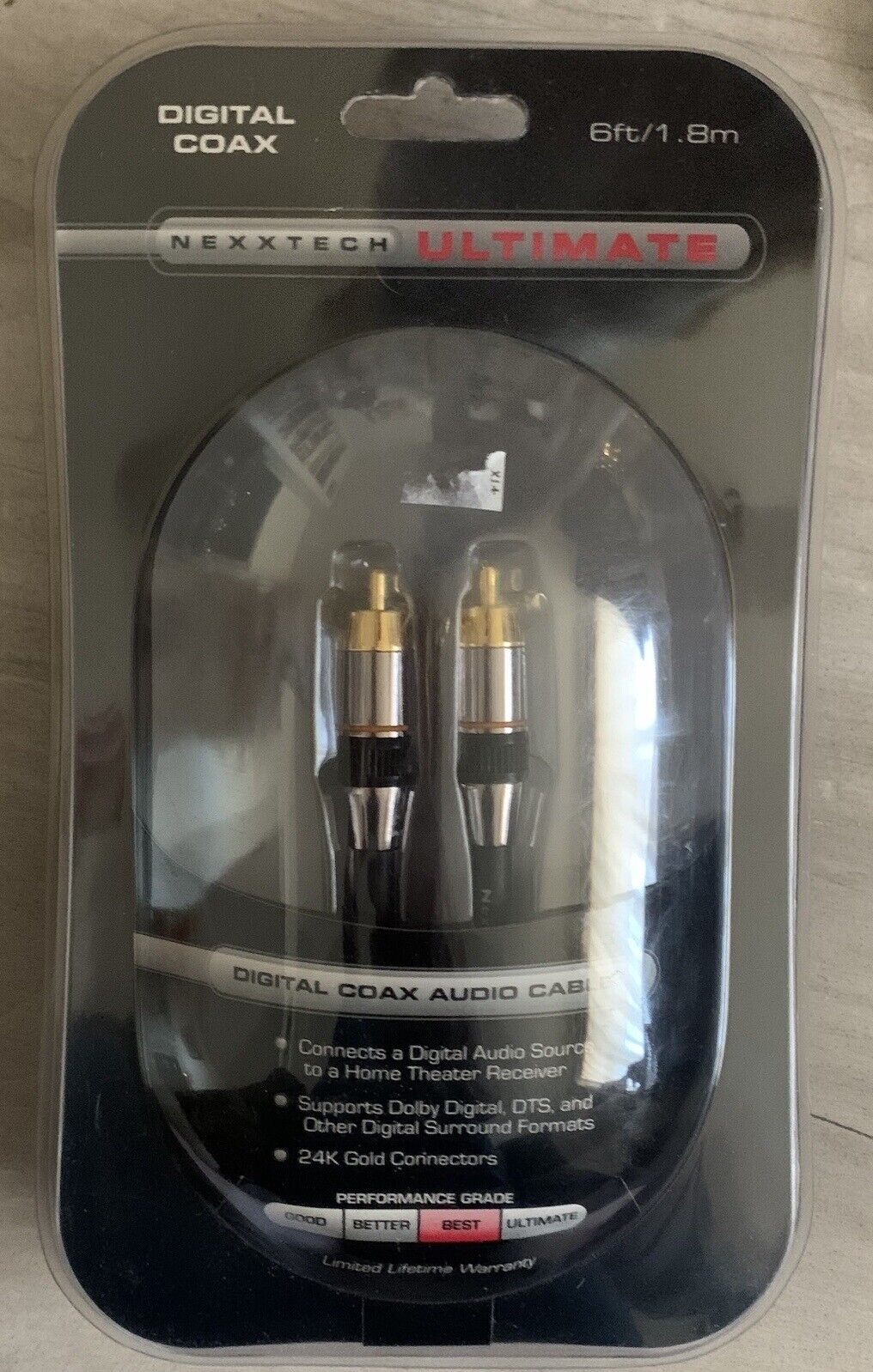 NEXXTECH Ultimate DIGITAL COAXIAL AUDIO CABLE 6ft / 1.8m New In Package