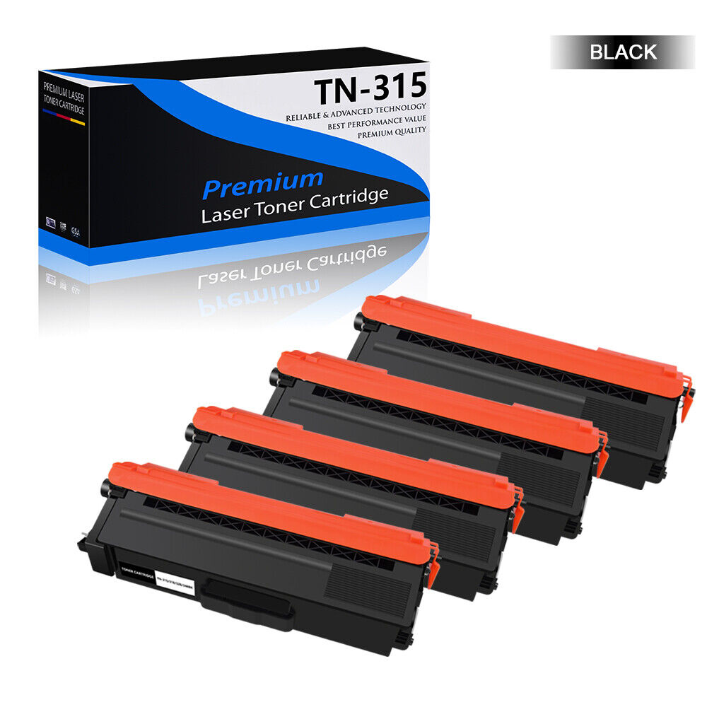 4PK TN315BK Black Toner Cartridge for Brother MFC-9970cdw HL-4570cdw HL-4570cdw