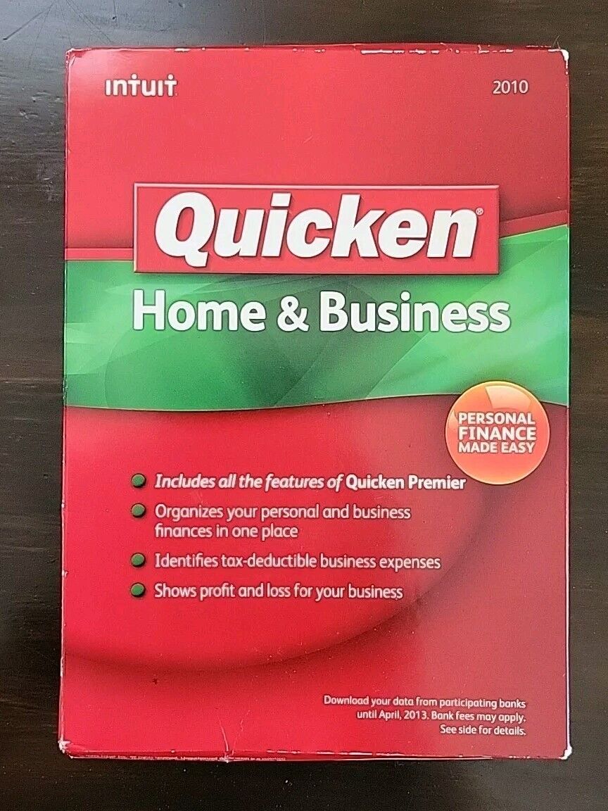 Intuit Quicken Home & Business 2010 For Windows XP/Vista/7 Key Included