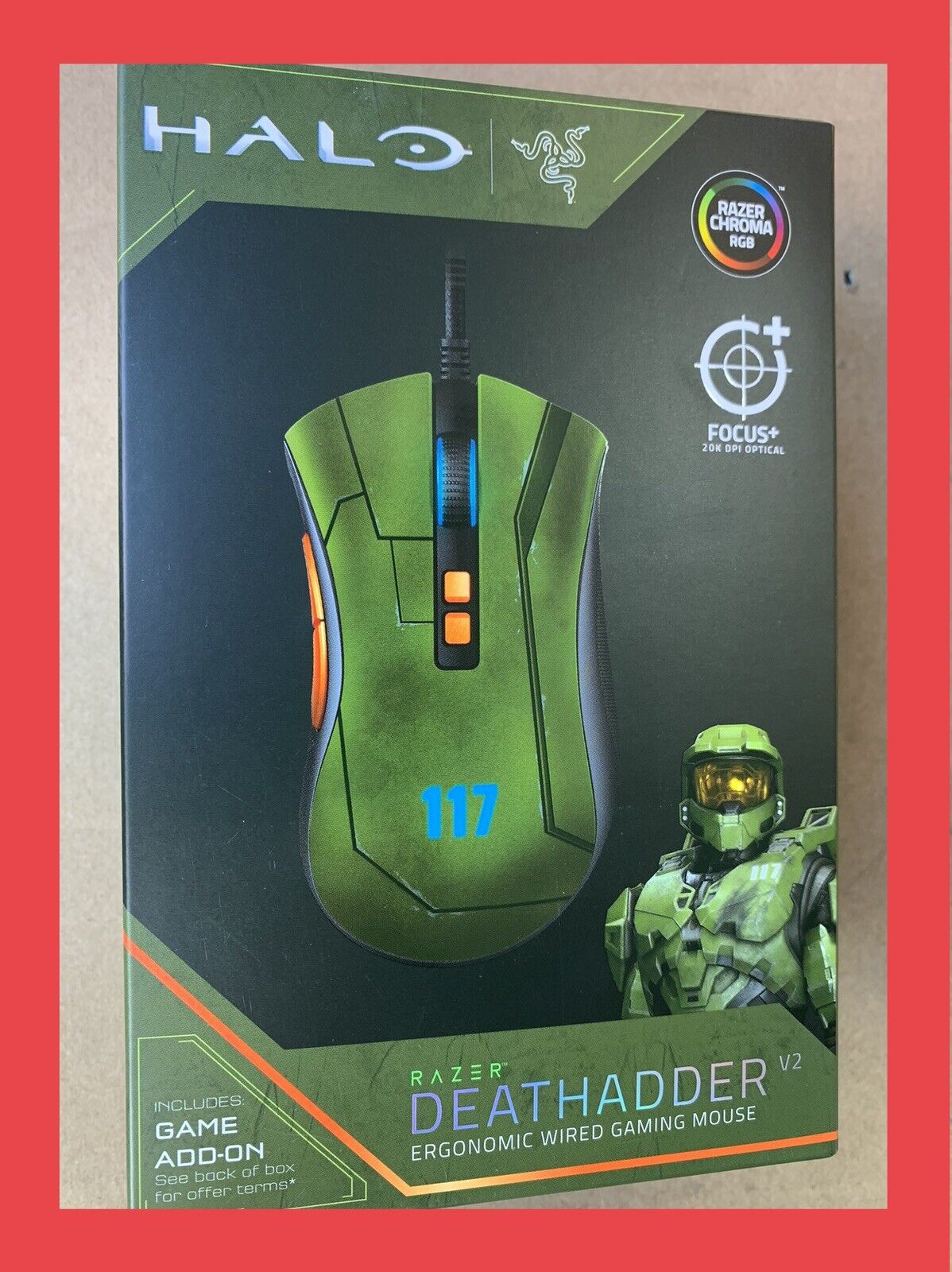 Razer DeathAdder V2 Wired Optical Gaming Mouse - HALO Infinite Edition FREE S/H