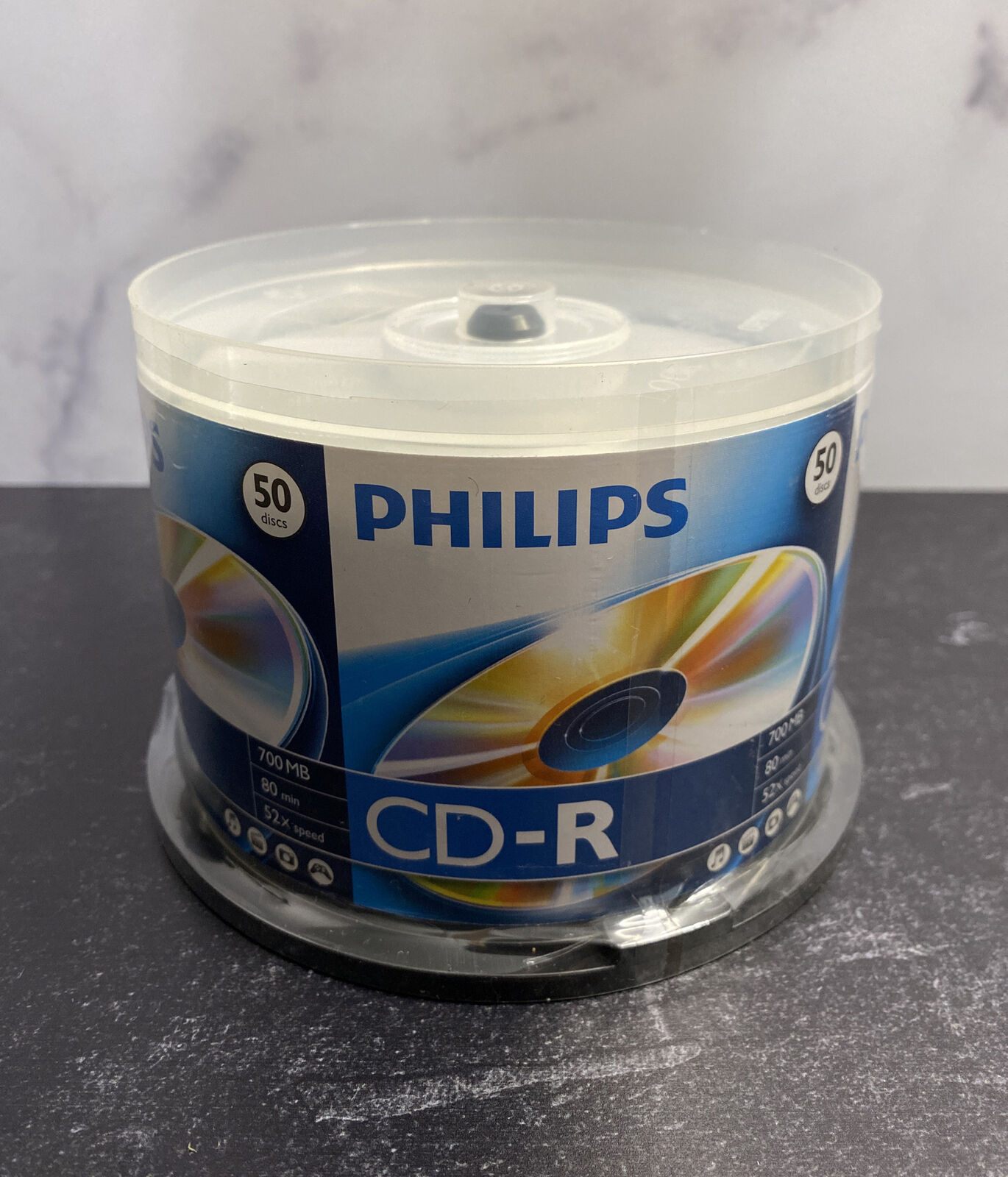 Philips CD-R 50 Pack 700 MB 80 Min 52x Brand New Factory Sealed - Blank Discs