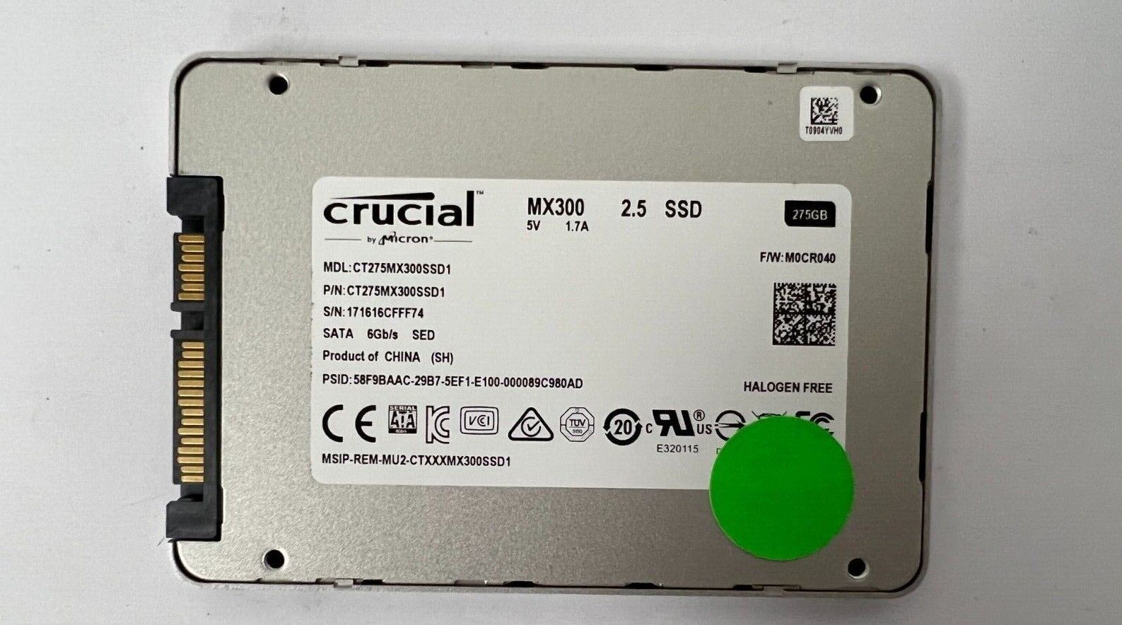 MICRON CRUCIAL MX300 275GB 6G SFF 2.5\