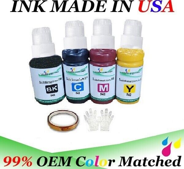 VC 4PK Dye Sublimation ink (non-OEM) 542  T542 for ET-5800 ET-5850 ET-16650