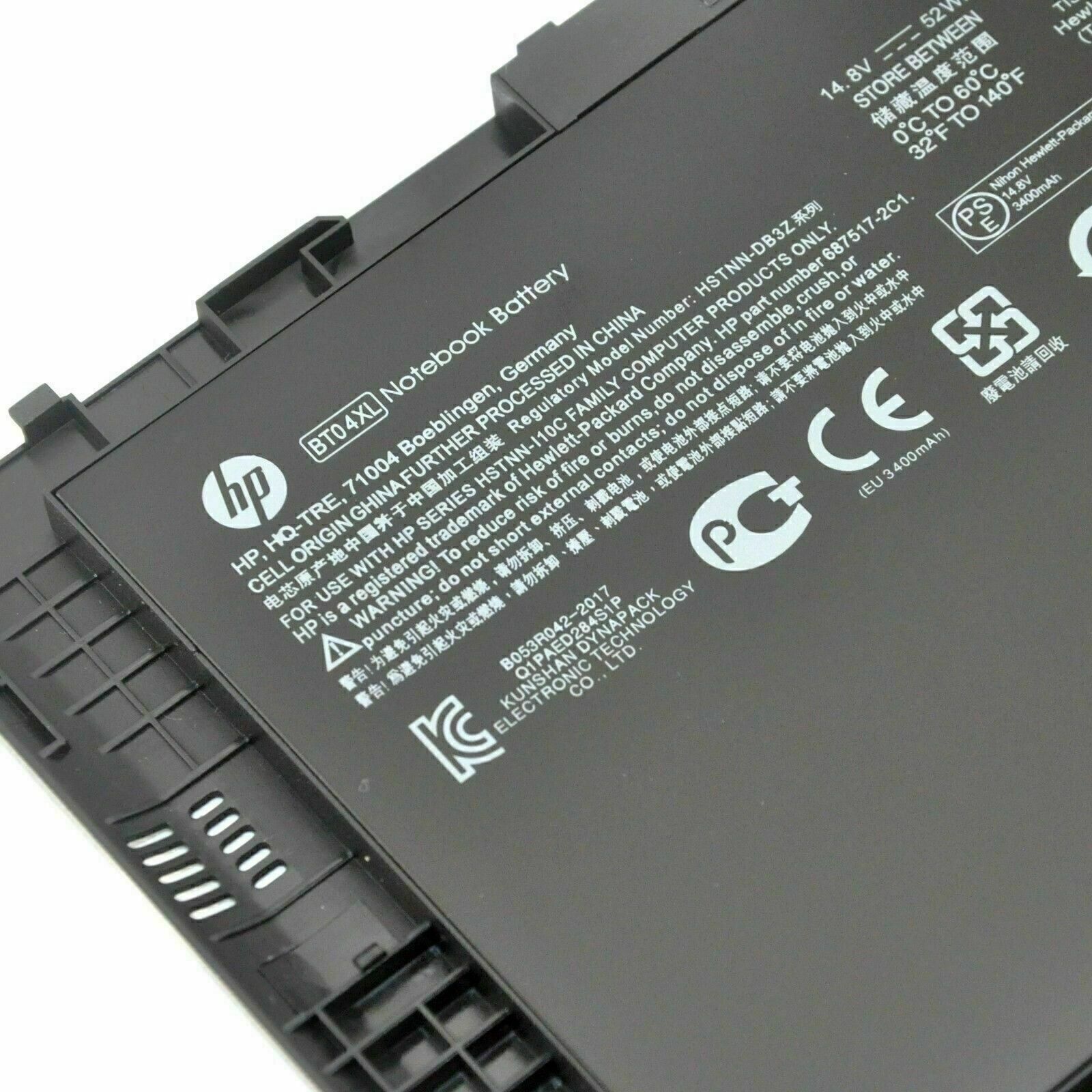 OEM 52WH BT04XL Battery For HP EliteBook Folio 9470M 9480M 687945-001 687517-2C1