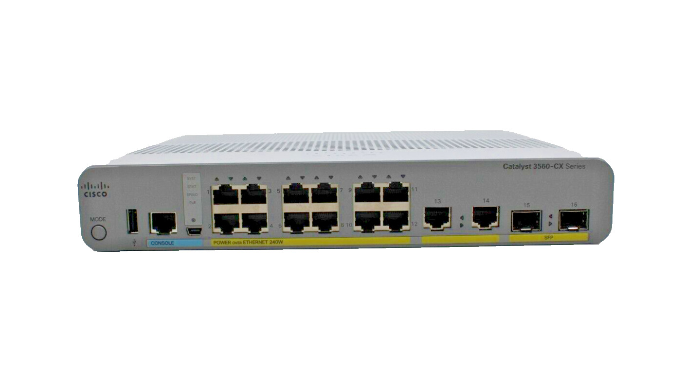 Cisco Catalyst WS-C3560CX-12PC-S 12-Port PoE IP Gigabit Network Switch TESTED