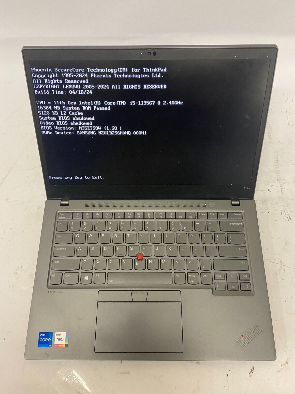 Lenovo ThinkPad T14s Gen 2 i5-1135G7 16Gb 256Gb Windows 10 Pro