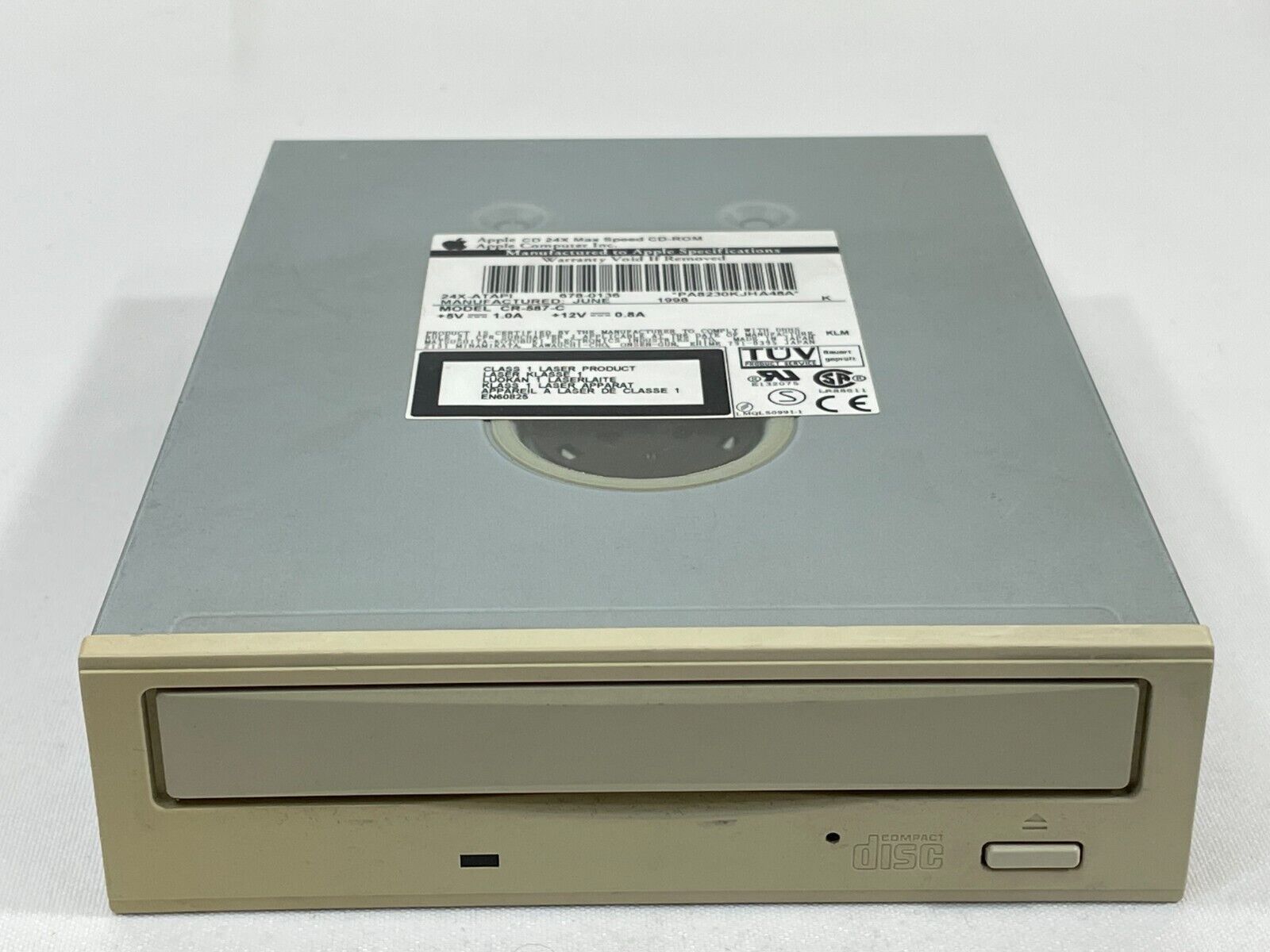 Vintage Apple Macintosh MAC PC MATSUSHITA CR-587-C 24x CD-ROM Drive ATAPI 1998