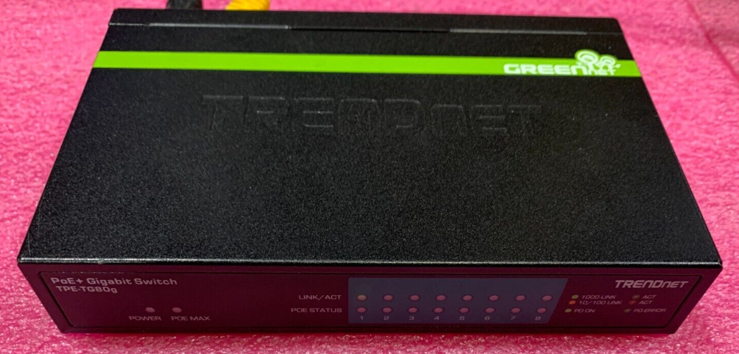 TRENDnet TPE-TG80g/A H/W:V3.1R 8-Port Gigabit GREENnet PoE+ Switch