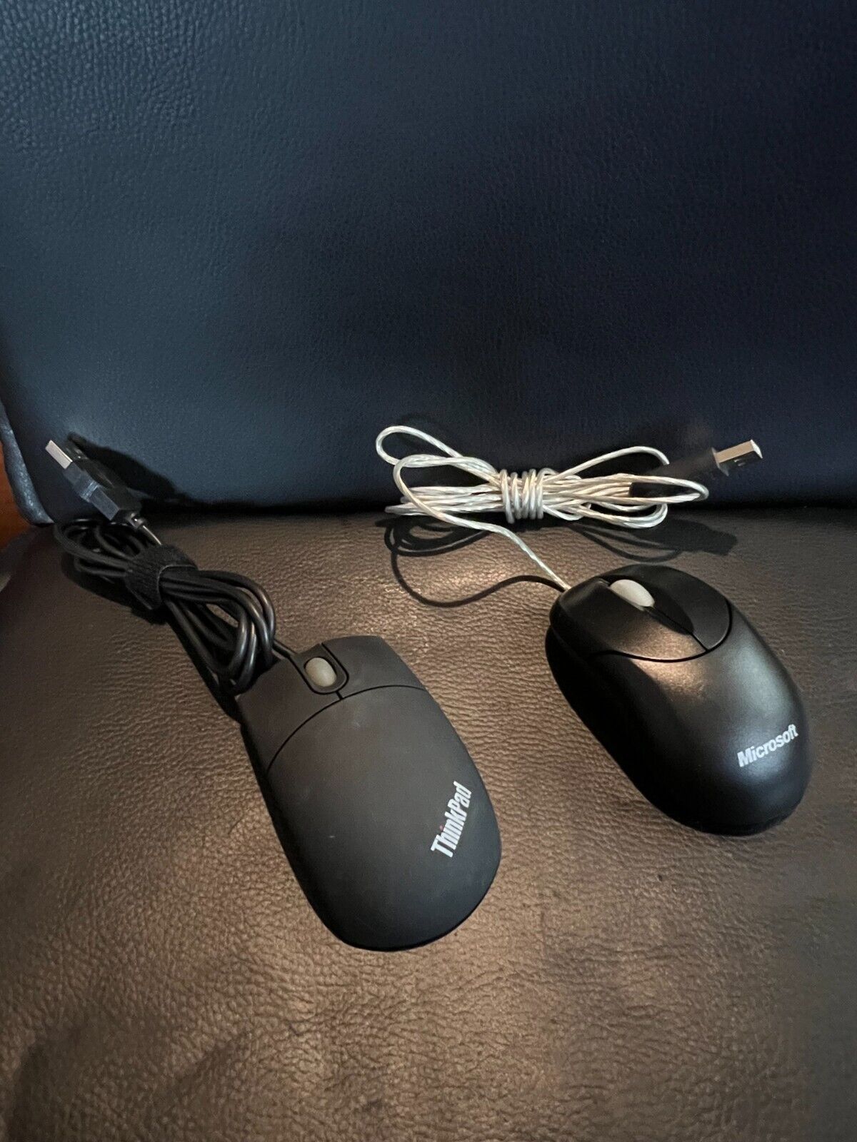 Travel Size Mouse - Lot of 2 - Name Brand Microsoft & Lenovo