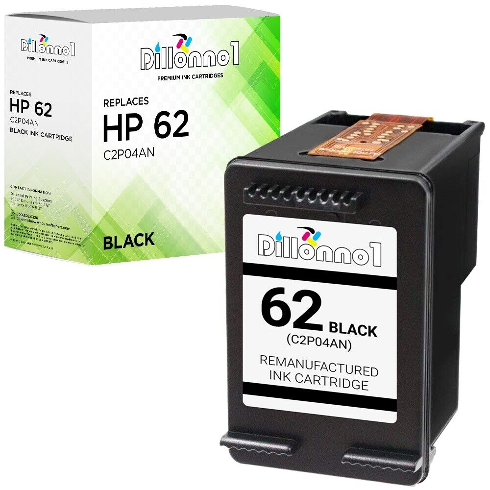 For HP 62 Black (C2P04AN) Black Cartridge for Officejet 5740 5742 5745