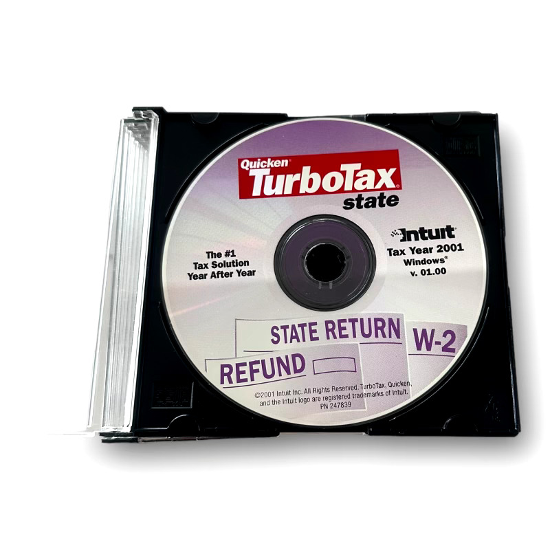 Quicken TurboTax State Tax Year 2001 State Return W-2 Refund for Windows