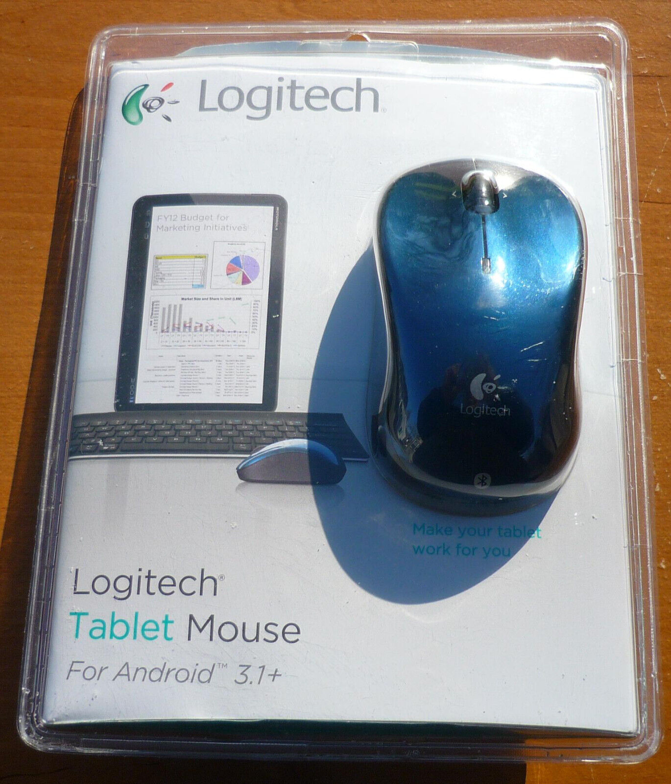 Logitech V470 Wireless Bluetooth Cordless Laser Notebook Mouse Blue - OPEN BOX