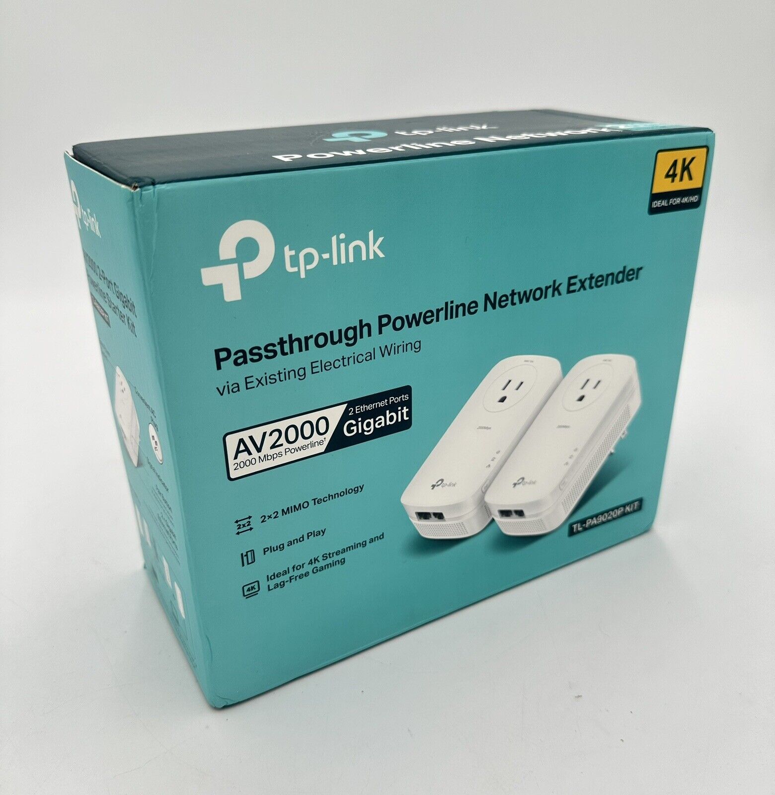 TP-LINK TL-PA9020P KIT AV2000 2-Port Gigabit Powerline Starter Kit