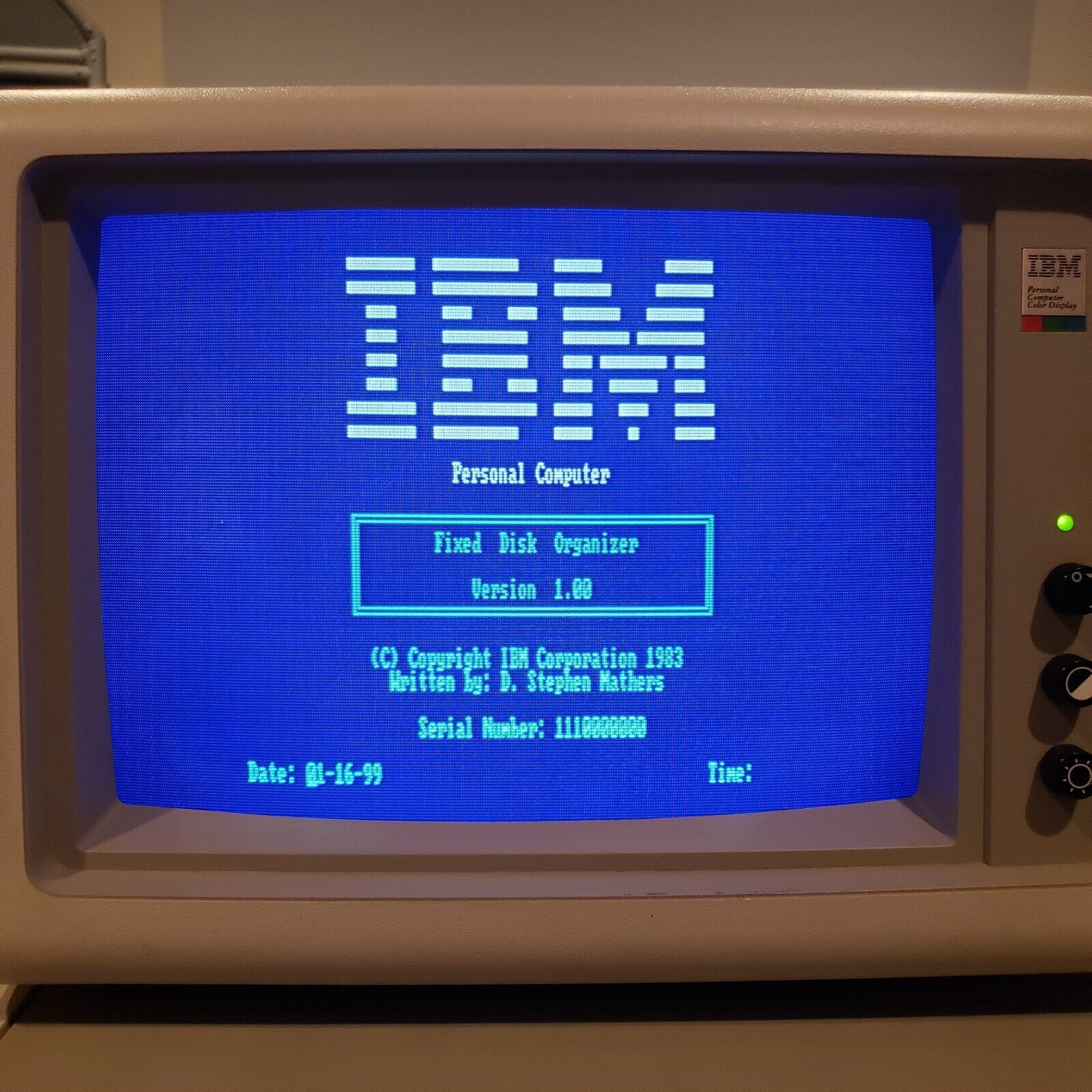 Vintage IBM PC Computer 5150 Model B 640KB Memory & Color Graphics Card & More