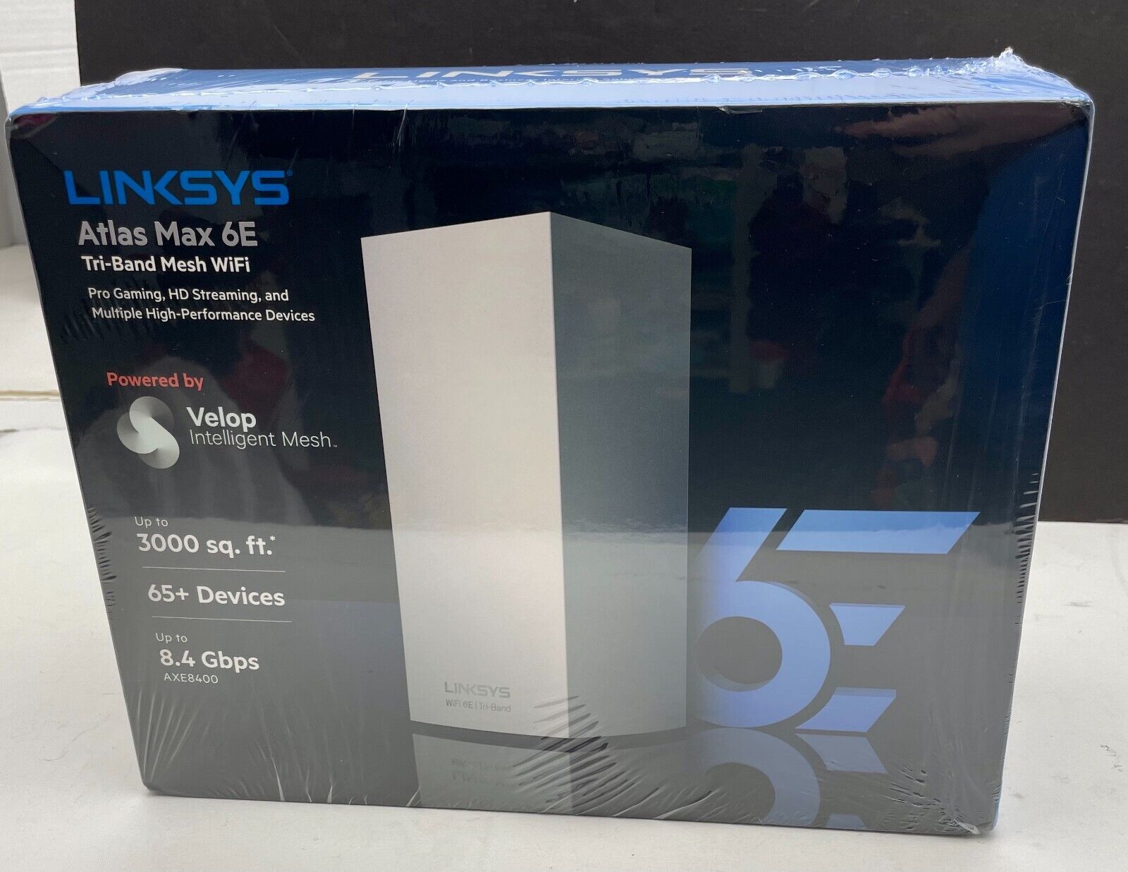 Linksys Atlas Max 6E Tri-Band Mesh Wifi AXE8400 MX8501 White 