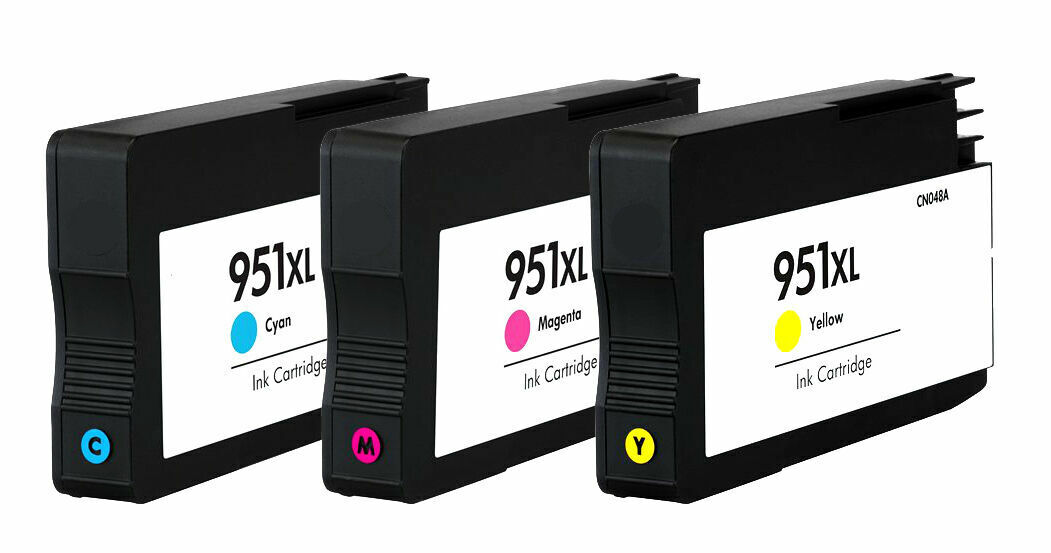 3 Pack Reman for HP 951XL Ink for OfficeJet Pro 251dw 276dw 8100 8600 8610 8615 