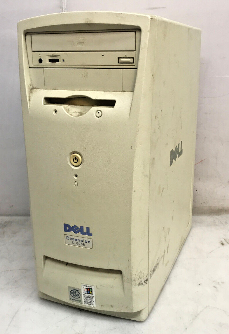 Vintage Dell dimension L1000R Intel Pentium III 1GHz 512MB Ram NO HDD/OS