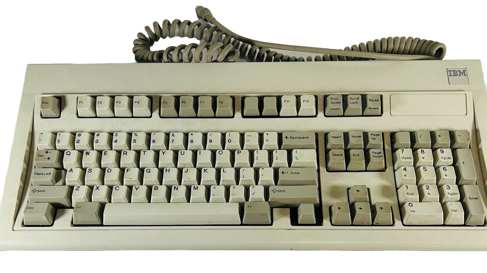 Vintage 1987 Square Logo IBM Clicky Spring Keyboard #1390120 *UNTESTED*