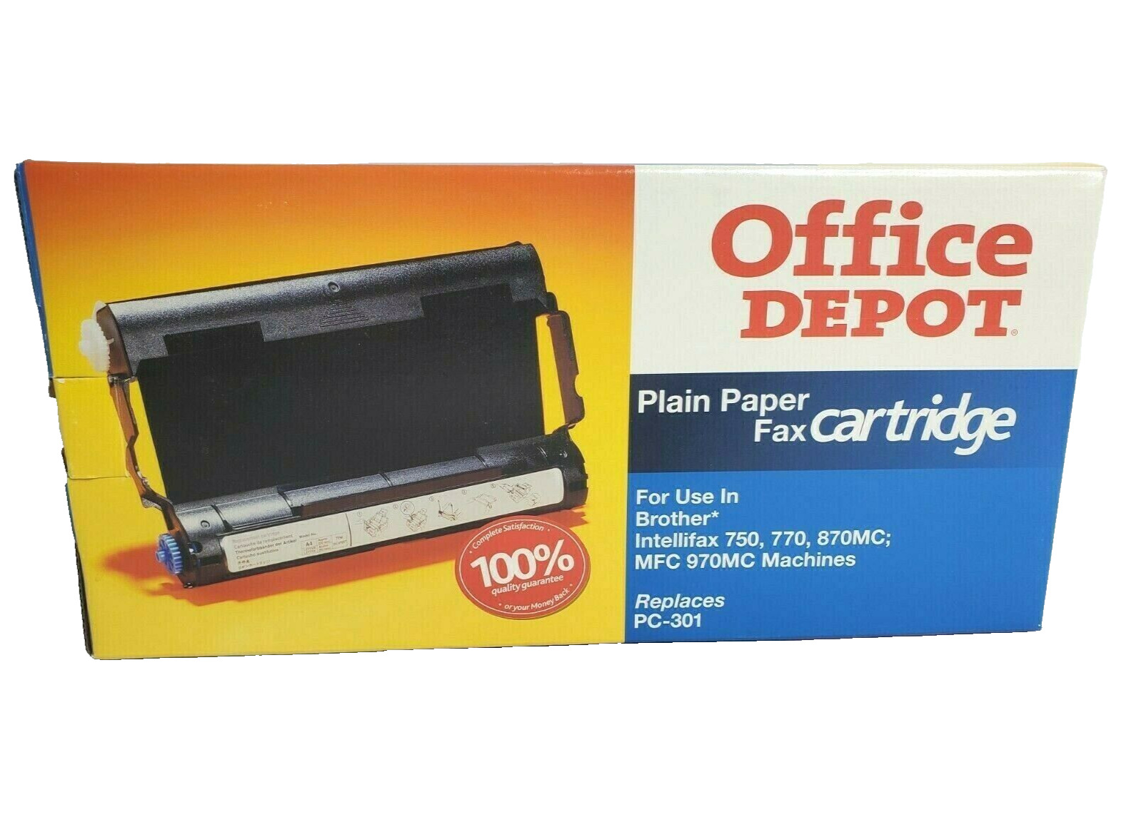 Office Depot Replacement Fax Ribbon Replaces Brother PC-301 Cartridge PC-302RF