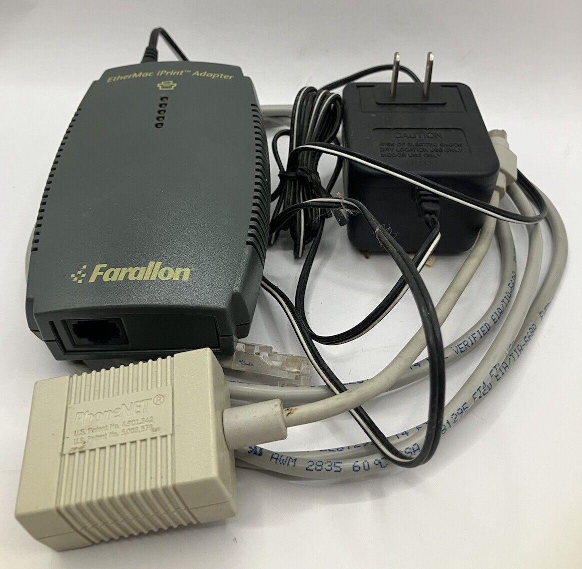 Farallon EtherMac iPrint Adapter and PhoneNet: Local Talk bridge Apple connector