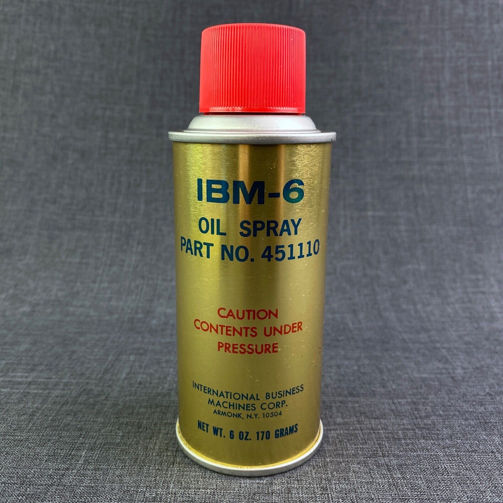 Vintage IBM-6 Oil Spray Can Part Number 451110 New Old Stock NOS Unused