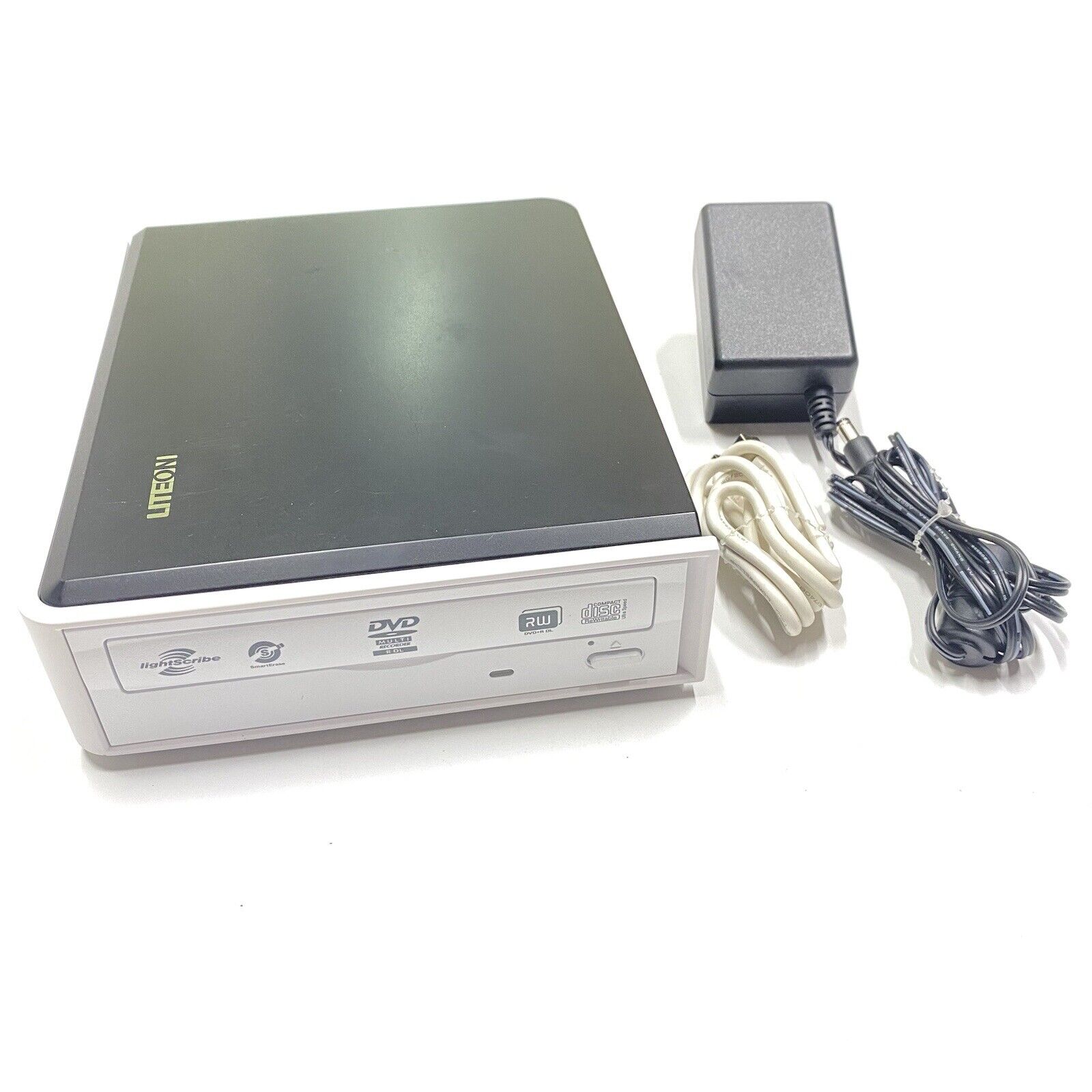 Lite-On EHAU424 White External DVD/CD Drive Rewritable Lightscribe Tested D2 